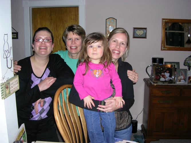 Nana's girls (Laura, Sharon, Jennifer, and Sarah) Easter 2007